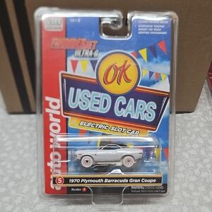 auto world 1970 Plymouth Barracuda Gran Coupe Thunderjet Ultra-G Slot Car iwheel